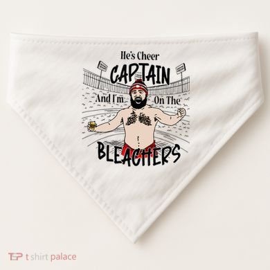 Funny Touchdown HeS Cheer Captain IM On The Bleachers USA-Made Doggie Bandana