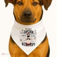 Funny Touchdown HeS Cheer Captain IM On The Bleachers USA-Made Doggie Bandana thumb 1