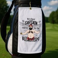 Funny Touchdown HeS Cheer Captain IM On The Bleachers Golf Towel thumb 2
