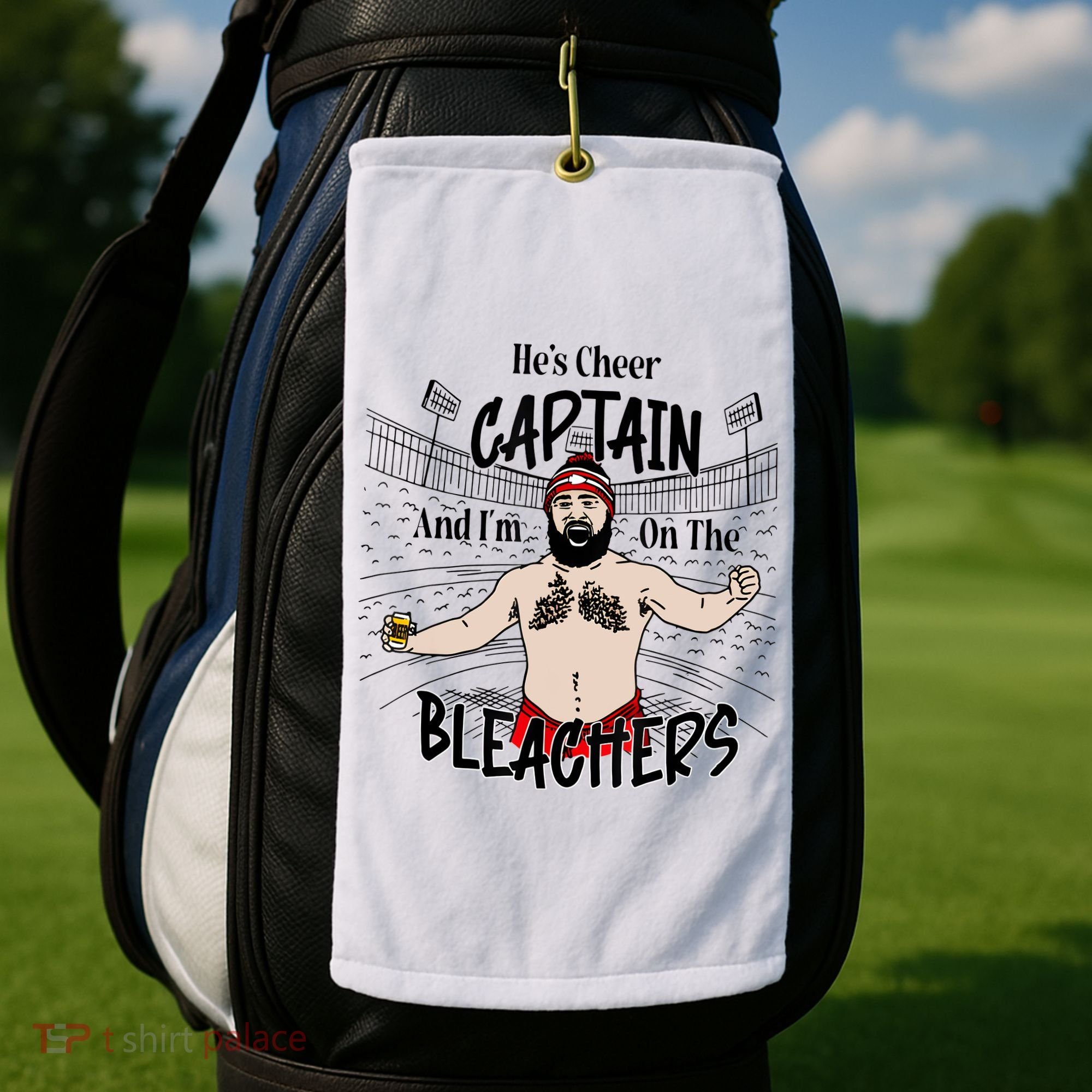 Funny Touchdown HeS Cheer Captain IM On The Bleachers Golf Towel