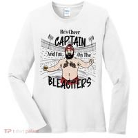 Funny Touchdown HeS Cheer Captain IM On The Bleachers Women's Long Sleeve Shirt thumb 0