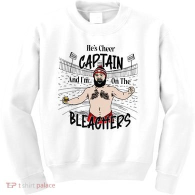 Funny Touchdown HeS Cheer Captain IM On The Bleachers Kids Sweatshirt
