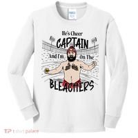 Funny Touchdown HeS Cheer Captain IM On The Bleachers Kids Long Sleeve Shirt thumb 0