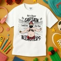 Funny Touchdown HeS Cheer Captain IM On The Bleachers Kids T-Shirt thumb 3