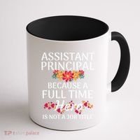Full Time Hero Teacher School Assistant Principal Funny Gift Coffee Mug thumb 1