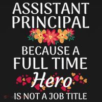 Full Time Hero Teacher School Assistant Principal Funny Gift Women's Hoodie thumb 2