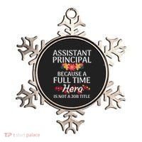 Full Time Hero Teacher School Assistant Principal Funny Gift Ornament thumb 0