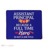 Full Time Hero Teacher School Assistant Principal Funny Gift Mousepad thumb 0