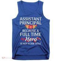 Full Time Hero Teacher School Assistant Principal Funny Gift Tank Top thumb 0