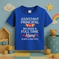 Full Time Hero Teacher School Assistant Principal Funny Gift Toddler T-Shirt thumb 3