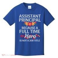 Full Time Hero Teacher School Assistant Principal Funny Gift Kids T-Shirt thumb 0