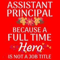 Full Time Hero Teacher School Assistant Principal Funny Gift Santa Hat thumb 1