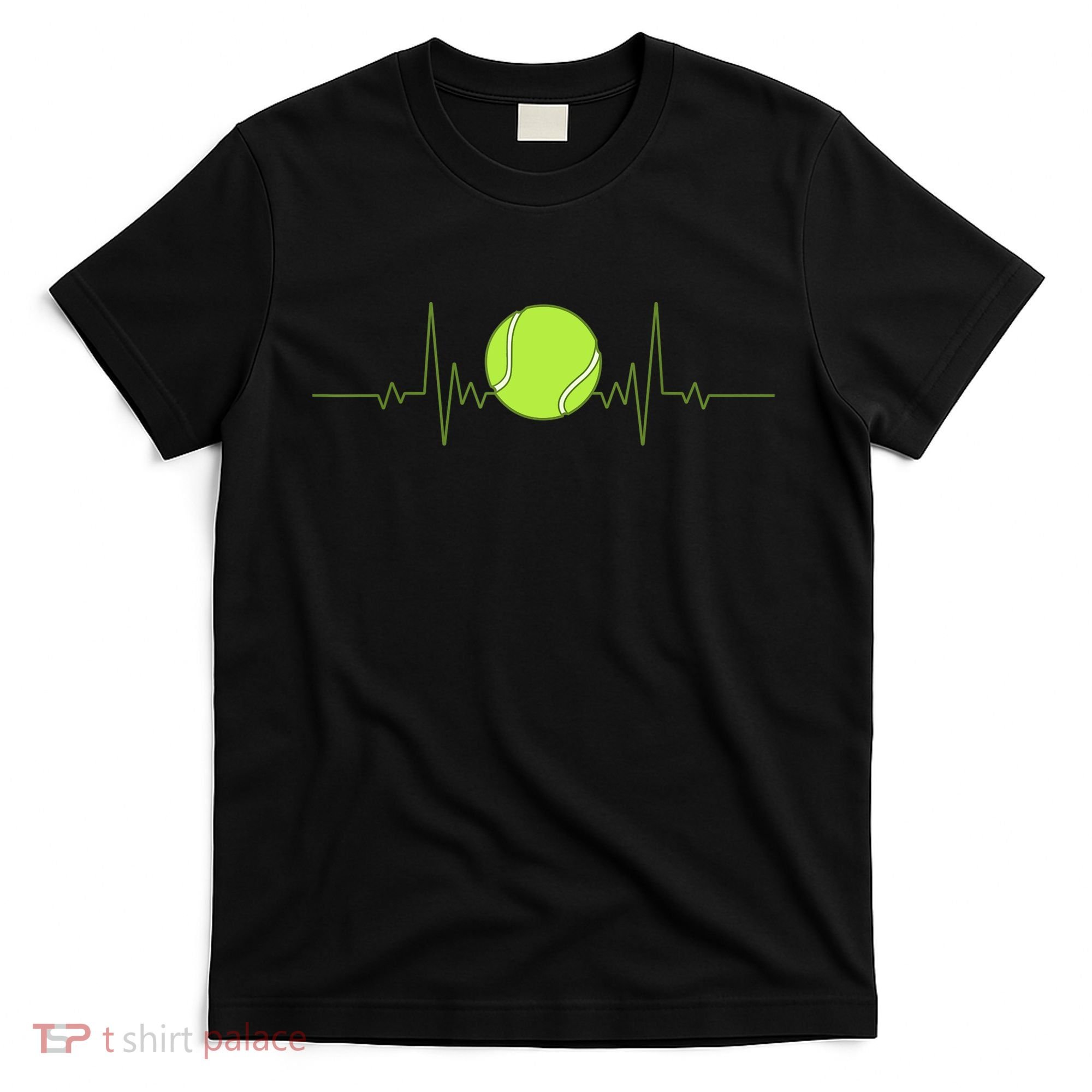 Funny Tennis Heartbeat Art Gift For Tennis Player Men Women Kids Gift T-Shirt