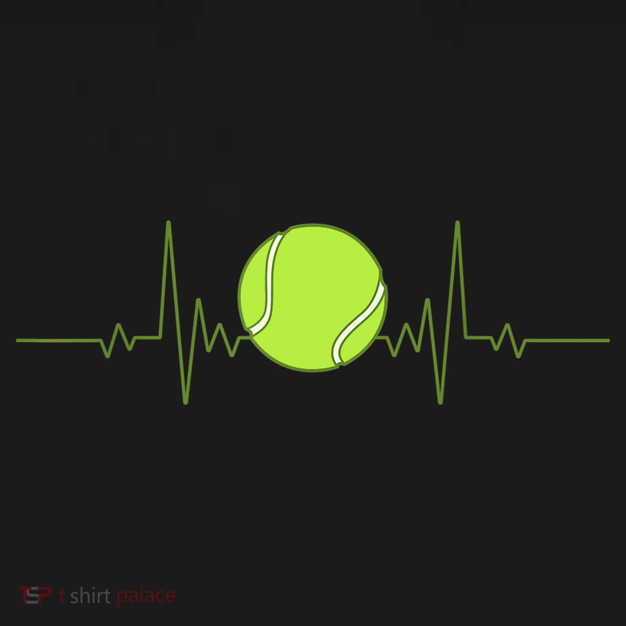 Funny Tennis Heartbeat Art Gift For Tennis Player Men Women Kids Gift T-Shirt