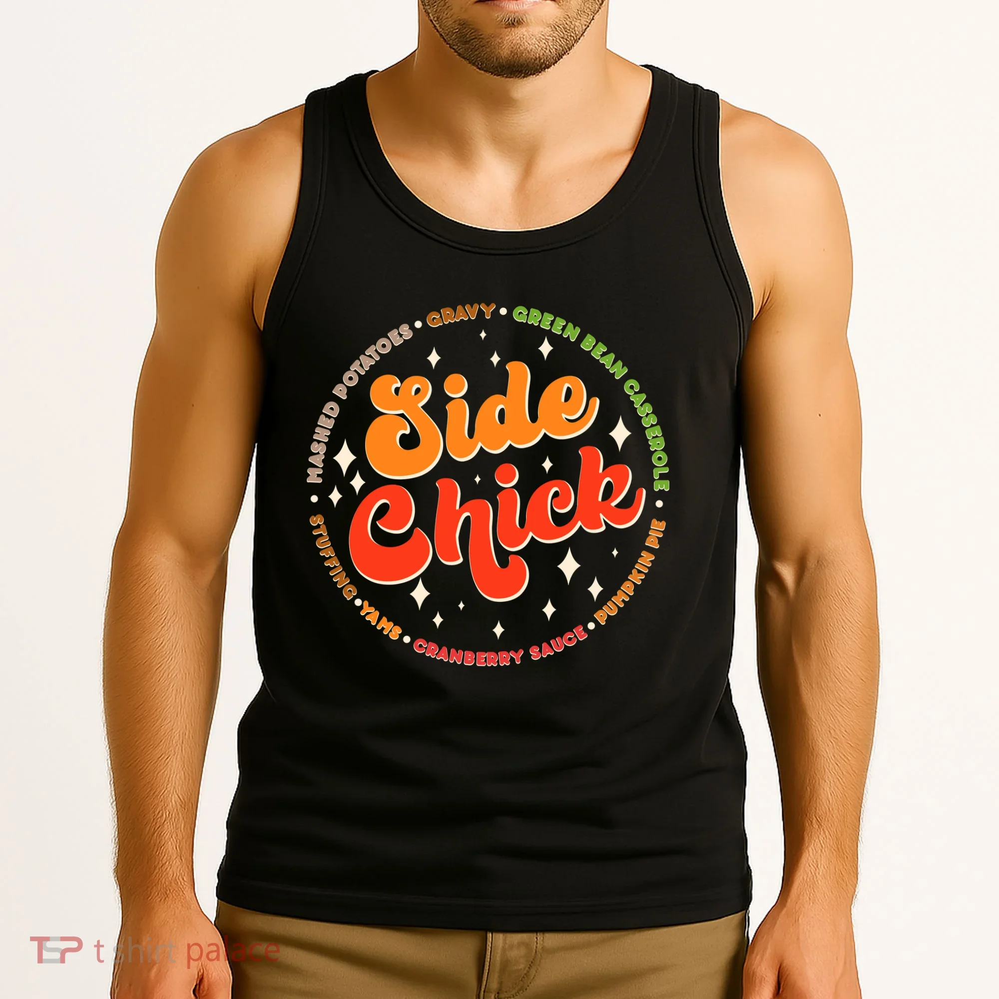 Funny Thanksgiving Holiday Side Chick Tank Top