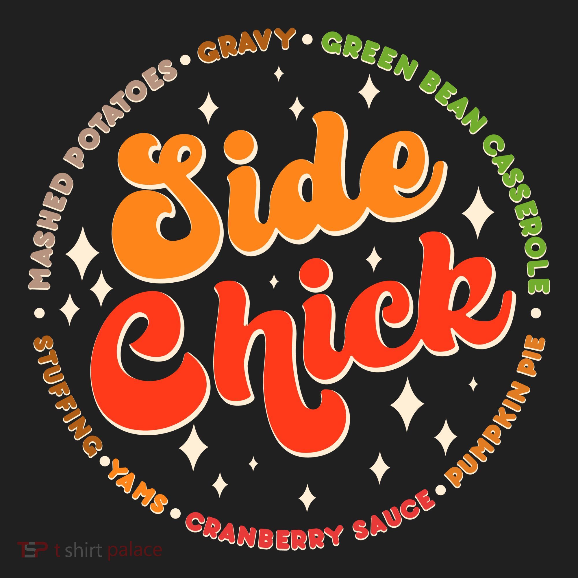 Funny Thanksgiving Holiday Side Chick Golf Towel