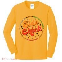 Funny Thanksgiving Holiday Side Chick Kids Long Sleeve Shirt thumb 0