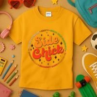 Funny Thanksgiving Holiday Side Chick Kids T-Shirt thumb 3