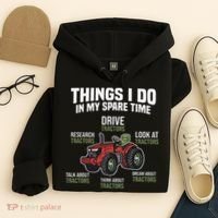 Funny Things I do in my Spare Time Tractor Farming Hoodie thumb 4