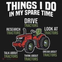 Funny Things I do in my Spare Time Tractor Farming Women's Tank Top thumb 5