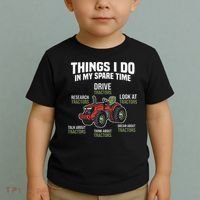 Funny Things I do in my Spare Time Tractor Farming Toddler T-Shirt thumb 2