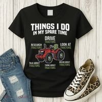 Funny Things I do in my Spare Time Tractor Farming Women's T-Shirt thumb 3