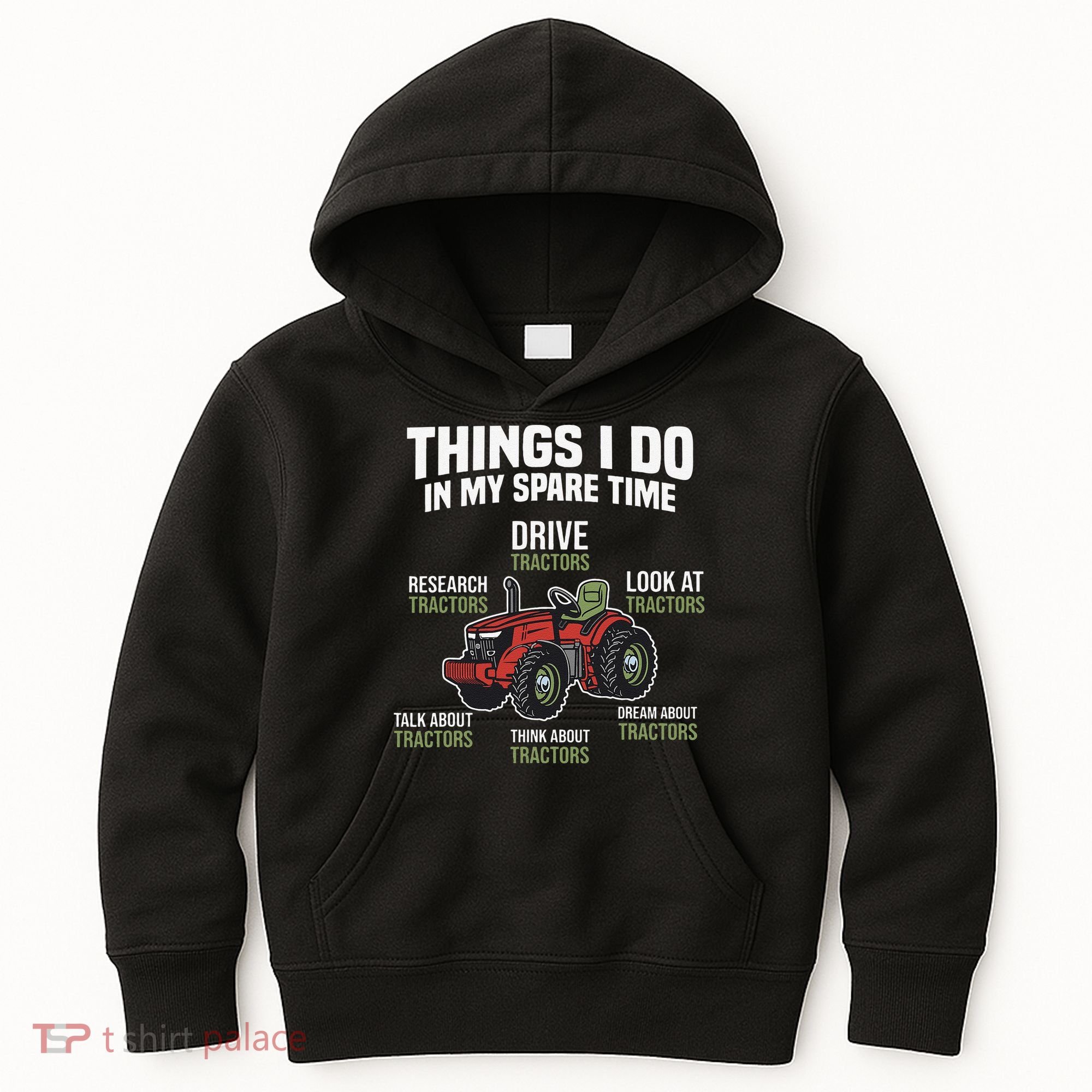 Funny Things I do in my Spare Time Tractor Farming Kids Hoodie