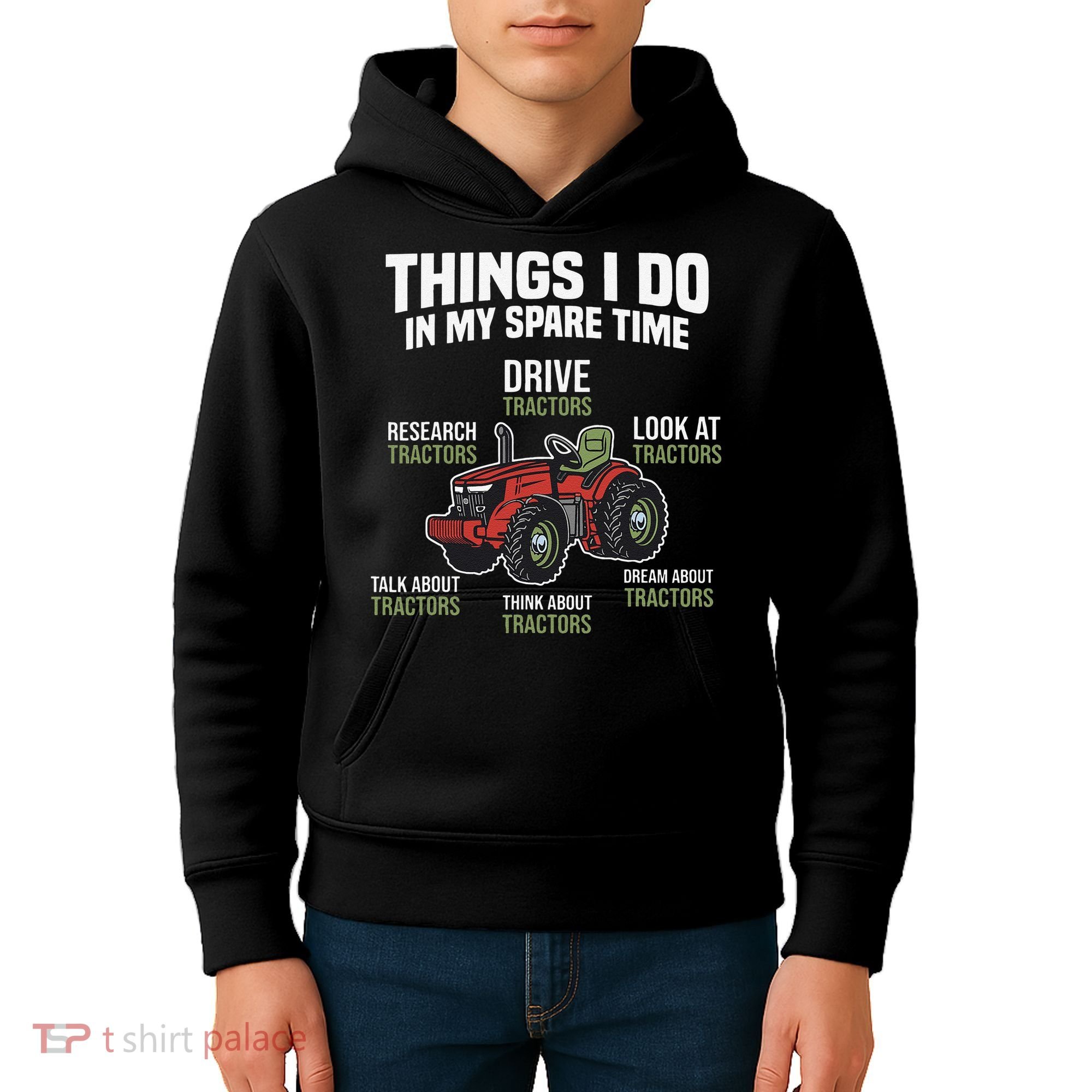 Funny Things I do in my Spare Time Tractor Farming Kids Hoodie