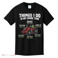 Funny Things I do in my Spare Time Tractor Farming Kids T-Shirt thumb 0