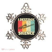 Funny Trombone Instrument I Destroy Silence For Trombone Ornament thumb 0