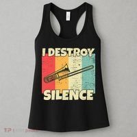 Funny Trombone Instrument I Destroy Silence For Trombone Women's Tank Top thumb 3