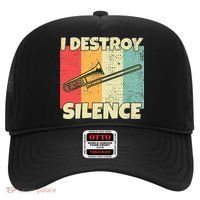 Funny Trombone Instrument I Destroy Silence For Trombone Hat thumb 0