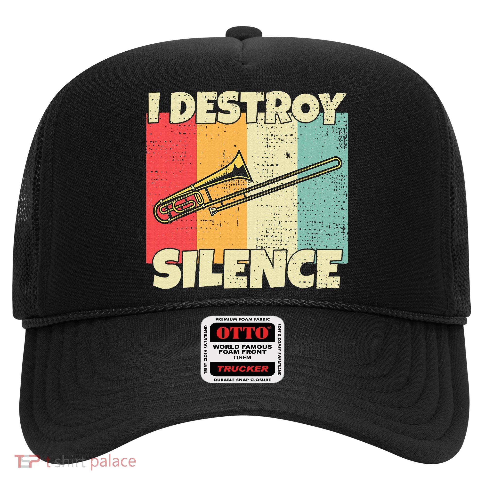 Funny Trombone Instrument I Destroy Silence For Trombone Hat