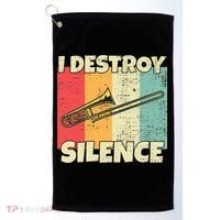 Funny Trombone Instrument I Destroy Silence For Trombone Golf Towel thumb 0