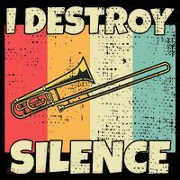 Funny Trombone Instrument I Destroy Silence For Trombone Toddler T-Shirt thumb 4