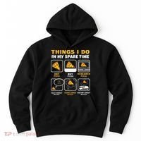 Funny Things I Do In My Spare Time Eating Pizza Hoodie thumb 0