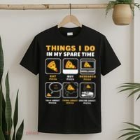 Funny Things I Do In My Spare Time Eating Pizza T-Shirt thumb 2