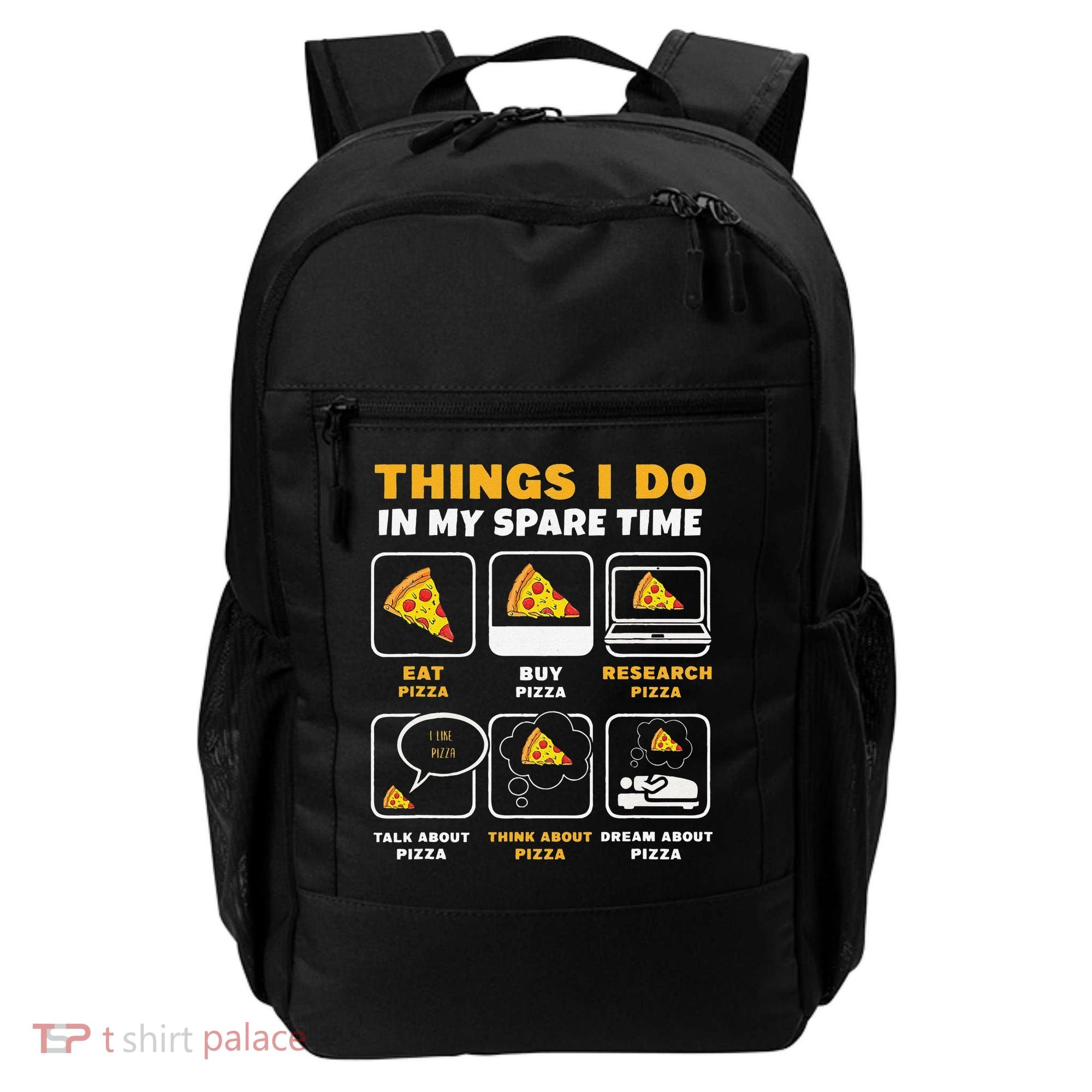 Funny Things I Do In My Spare Time Eating Pizza Backpack