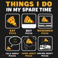 Funny Things I Do In My Spare Time Eating Pizza Women's Hoodie thumb 2