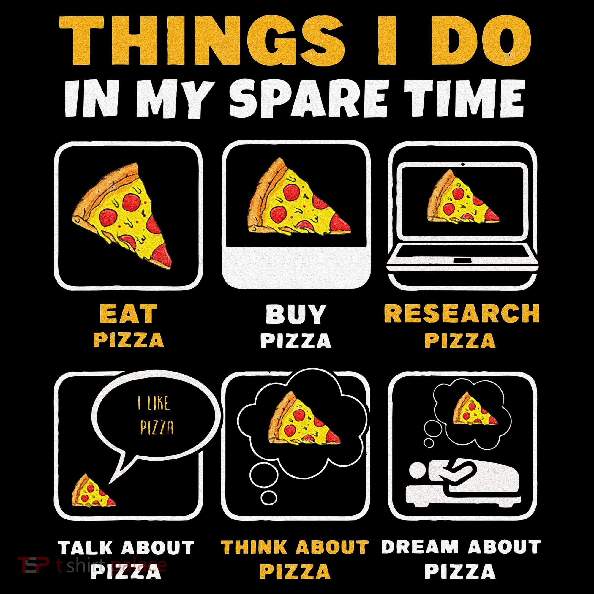 Funny Things I Do In My Spare Time Eating Pizza Women's Hoodie