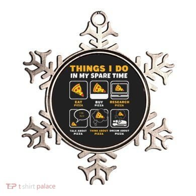 Funny Things I Do In My Spare Time Eating Pizza Ornament