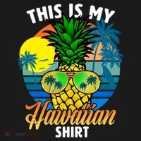 Funny This Is My Hawaiian Cool Gift Pineapple Sunglasses Hawaii Cute Gift USA-Made Doggie Bandana thumb 2