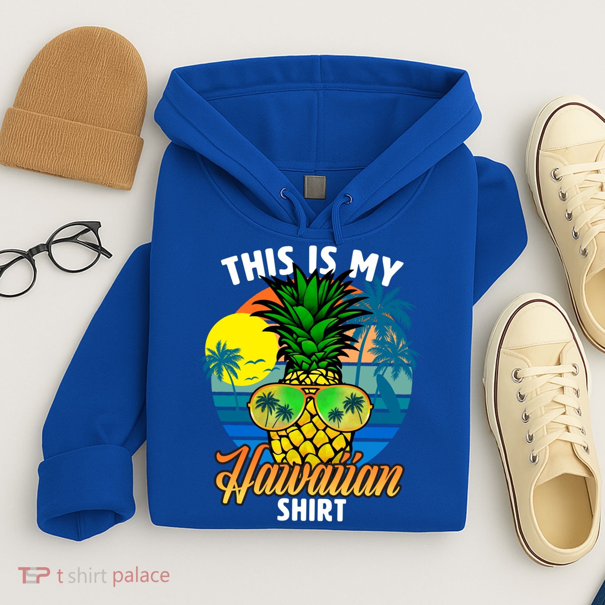 Funny This Is My Hawaiian Cool Gift Pineapple Sunglasses Hawaii Cute Gift Hoodie
