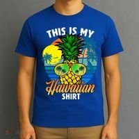 Funny This Is My Hawaiian Cool Gift Pineapple Sunglasses Hawaii Cute Gift T-Shirt thumb 3