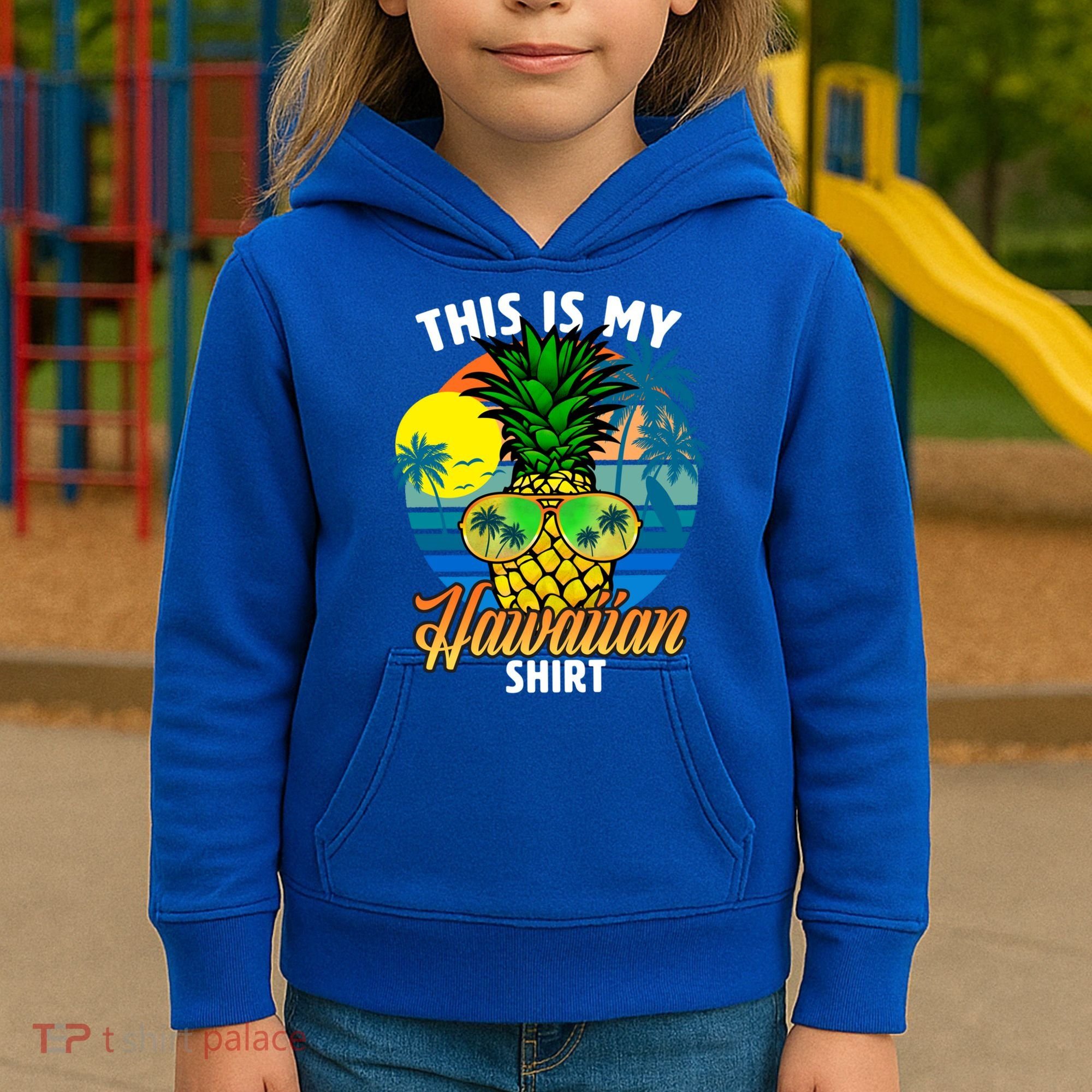 Funny This Is My Hawaiian Cool Gift Pineapple Sunglasses Hawaii Cute Gift Kids Hoodie