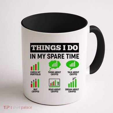 Funny Things I Do In My Spare Time Crypto Currency Coffee Mug back