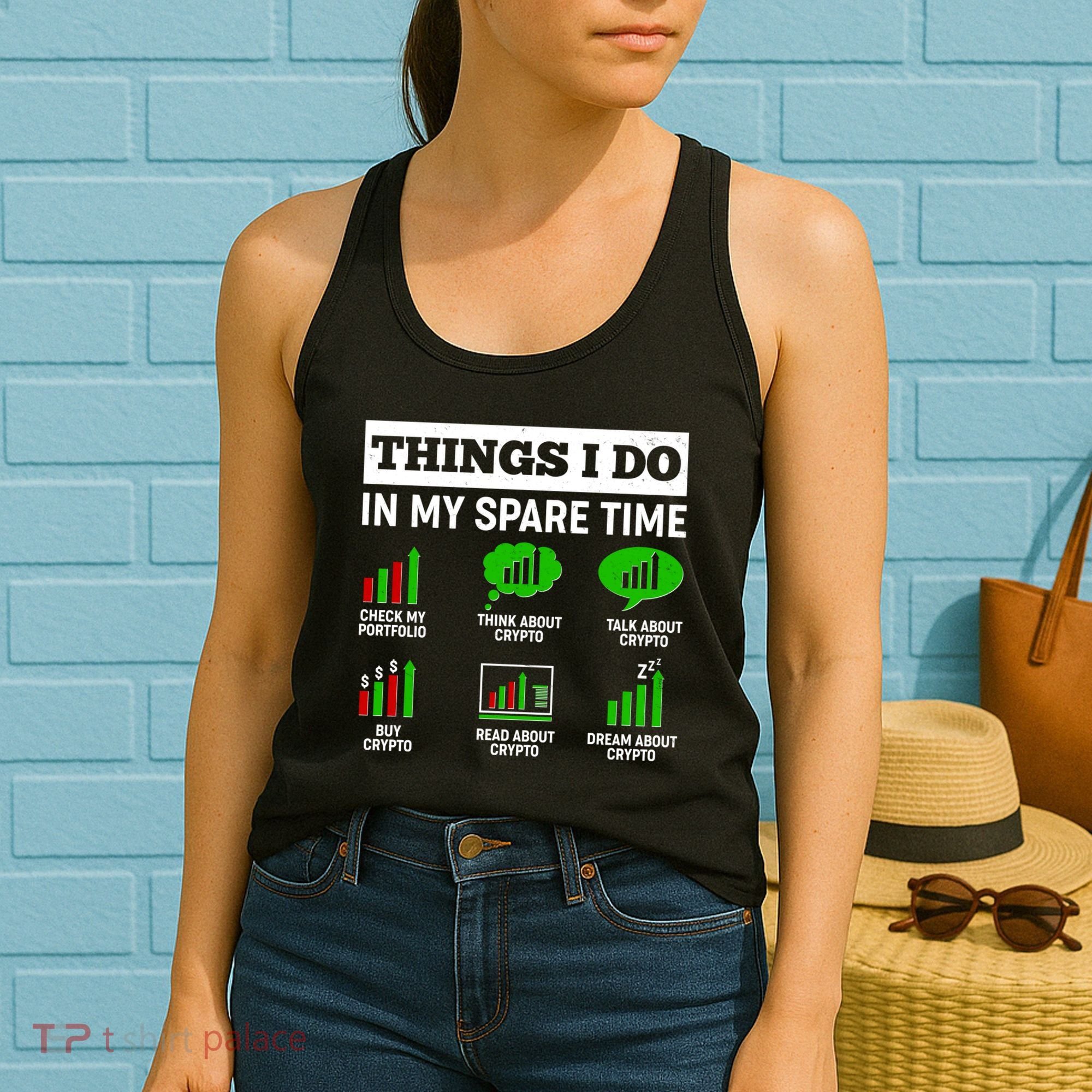 Funny Things I Do In My Spare Time Crypto Currency Women's Tank Top