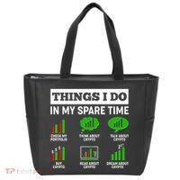 Funny Things I Do In My Spare Time Crypto Currency Tote Bag thumb 0