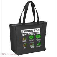 Funny Things I Do In My Spare Time Crypto Currency Tote Bag thumb 2