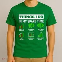Funny Things I Do In My Spare Time Crypto Currency T-Shirt thumb 3
